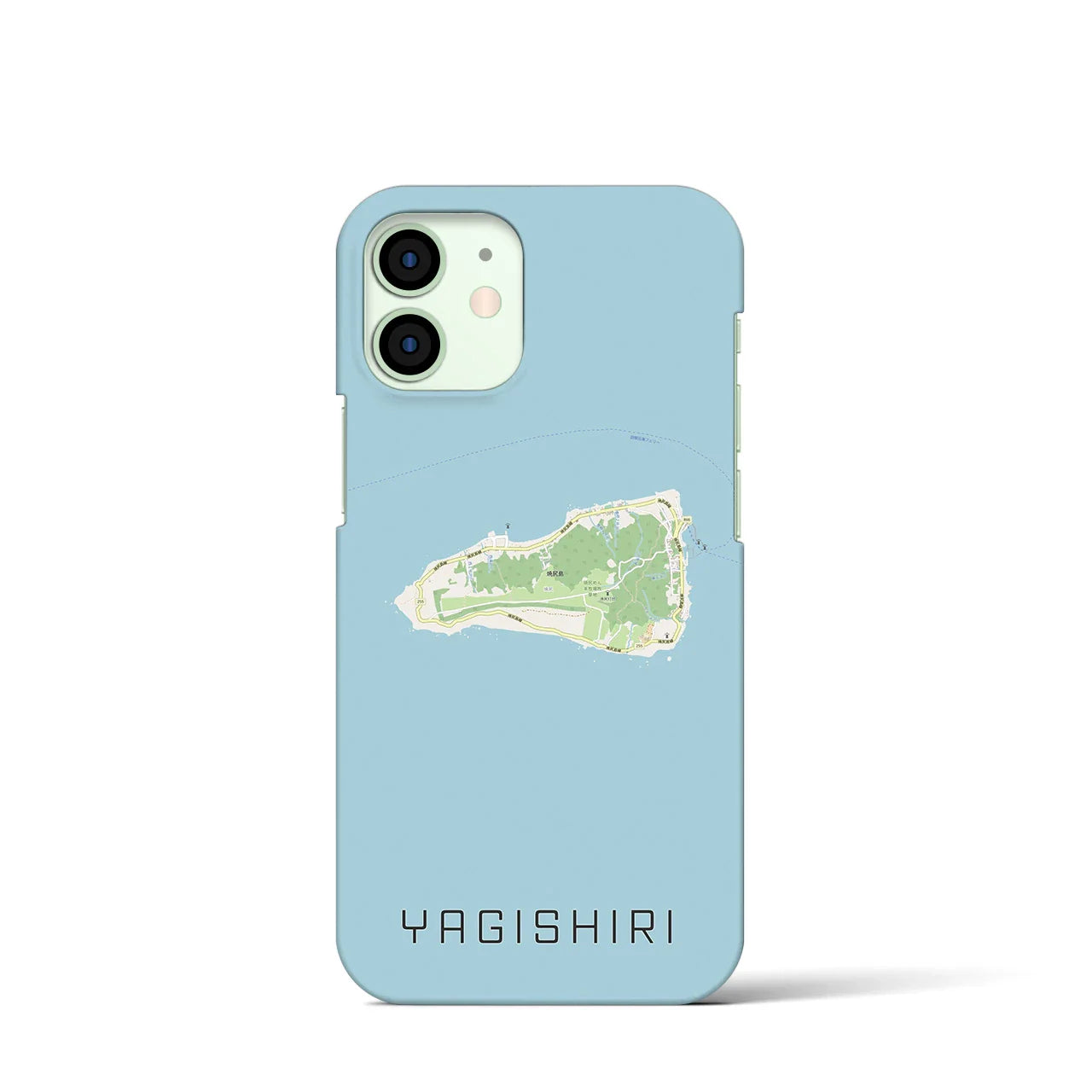 【焼尻(北海道)】地図柄iPhoneケース(バックカバータイプ)