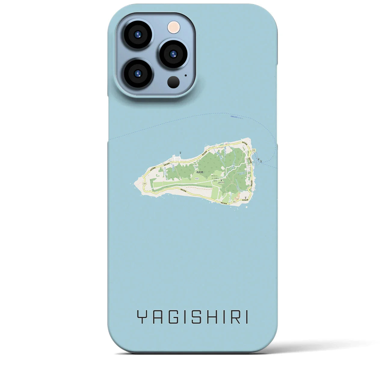 【焼尻(北海道)】地図柄iPhoneケース(バックカバータイプ)