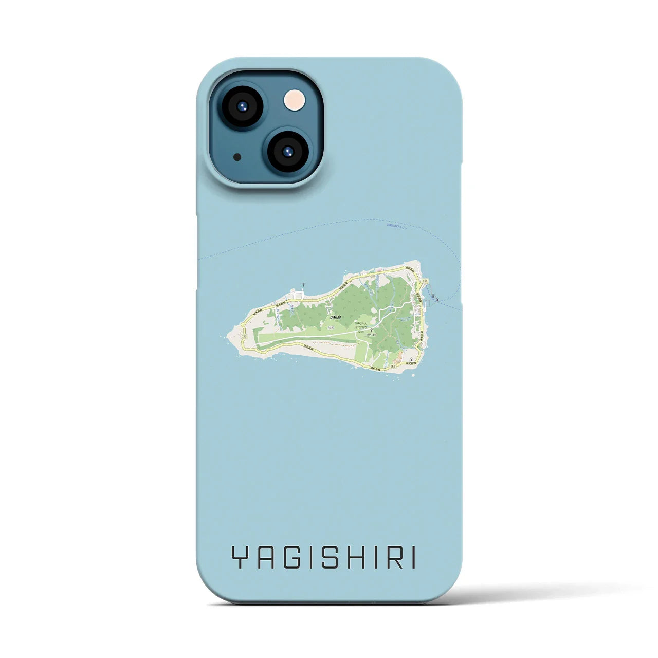 【焼尻(北海道)】地図柄iPhoneケース(バックカバータイプ)