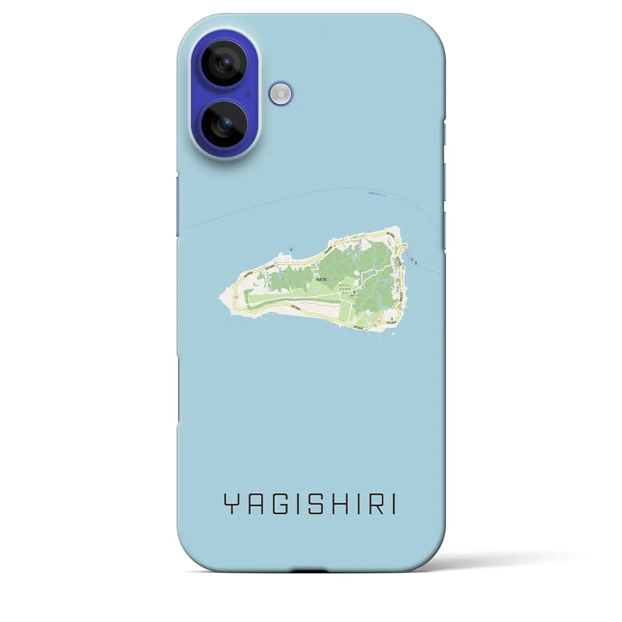 【焼尻(北海道)】地図柄iPhoneケース(バックカバータイプ)