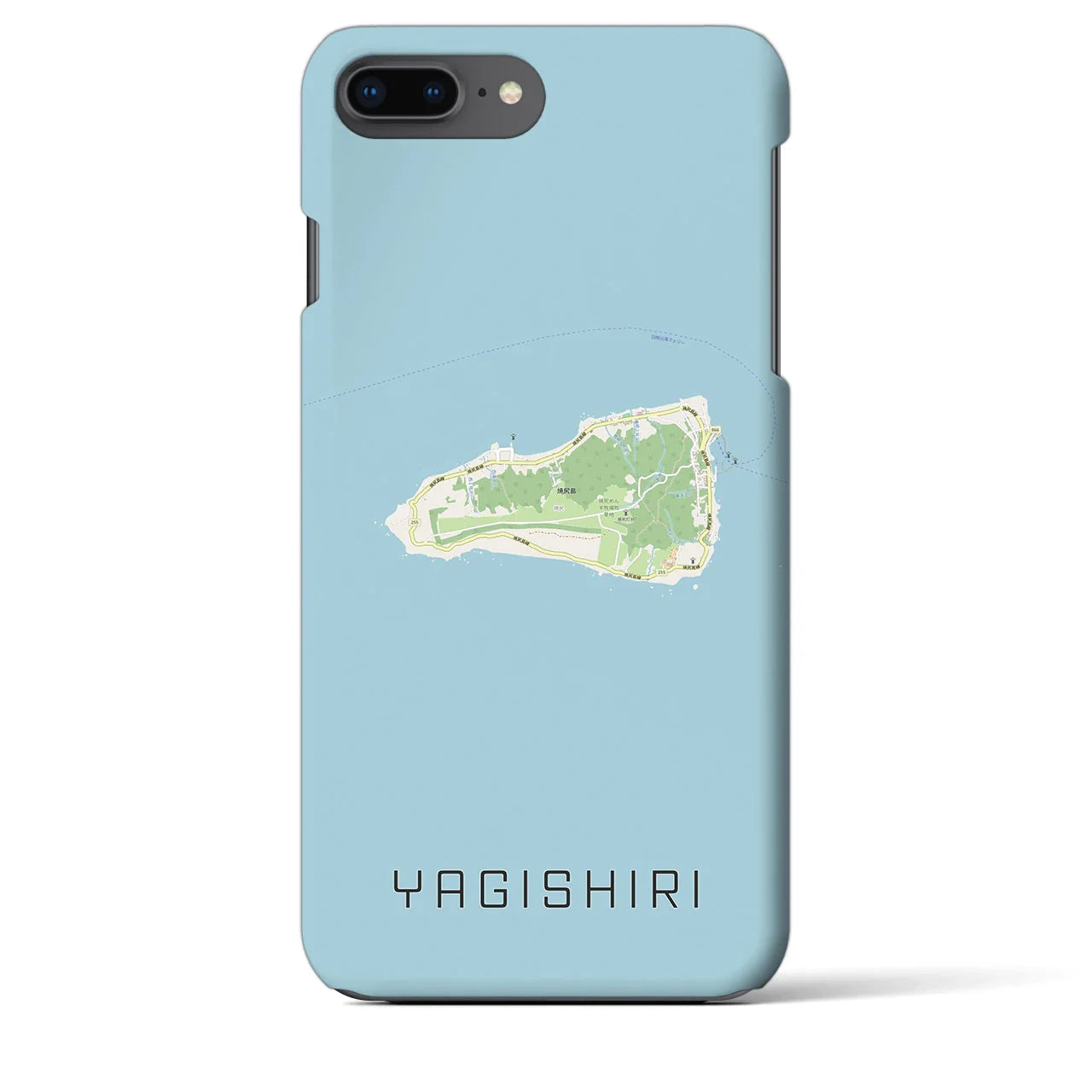 【焼尻(北海道)】地図柄iPhoneケース(バックカバータイプ)