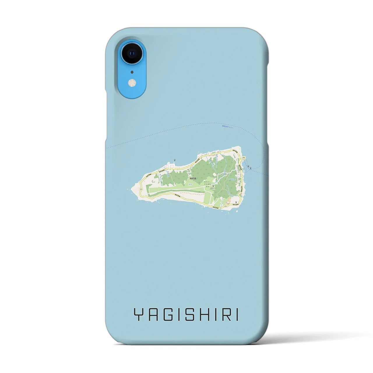 【焼尻(北海道)】地図柄iPhoneケース(バックカバータイプ)