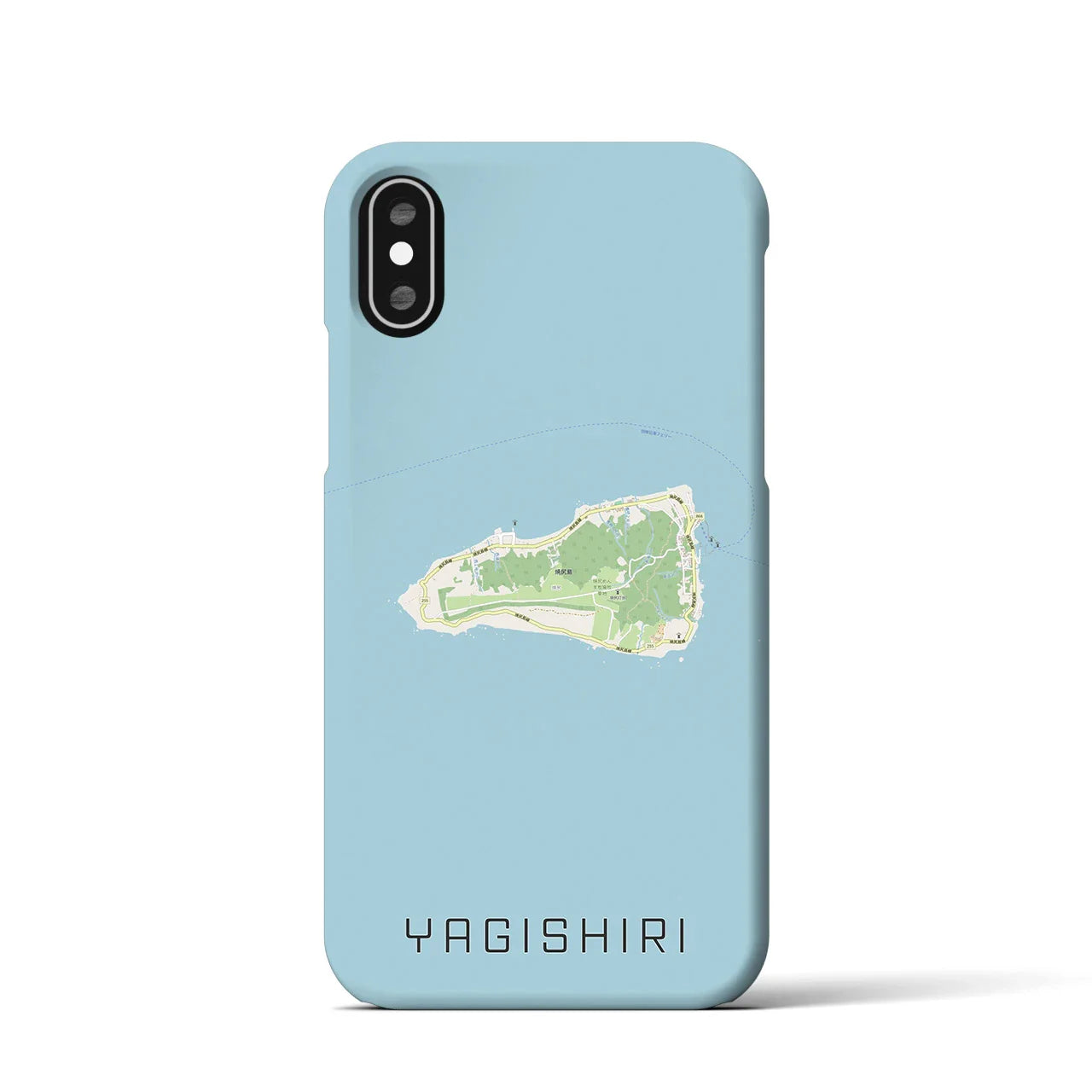 【焼尻(北海道)】地図柄iPhoneケース(バックカバータイプ)
