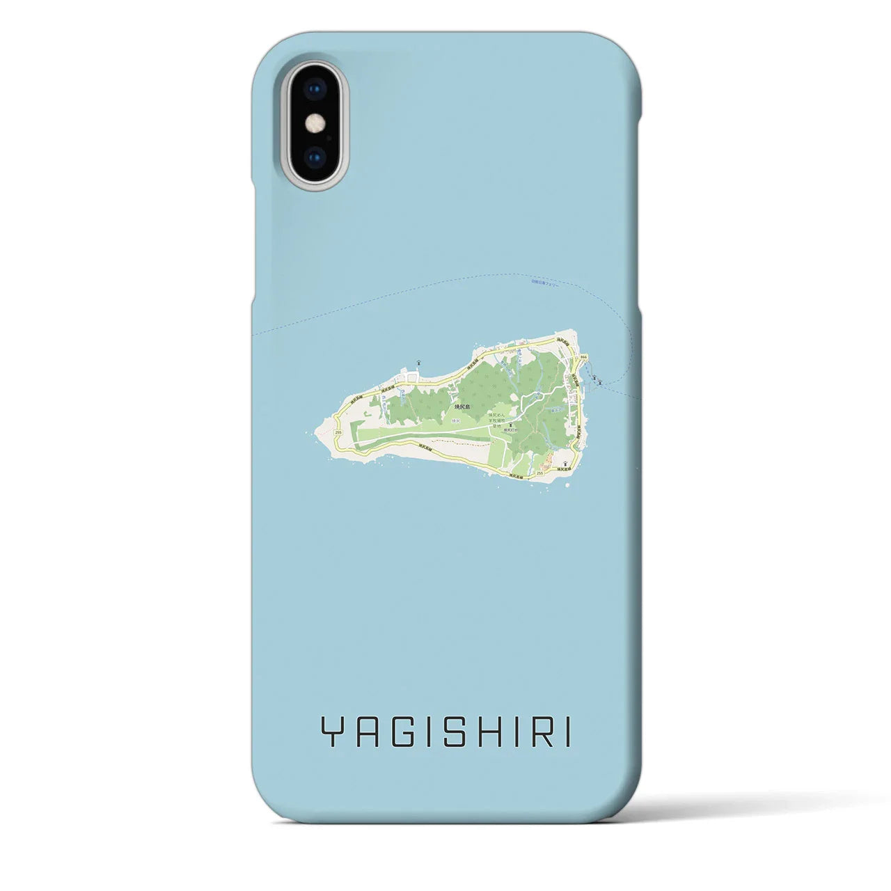 【焼尻(北海道)】地図柄iPhoneケース(バックカバータイプ)