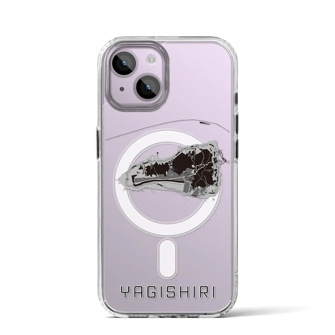 【焼尻(北海道)】地図柄iPhoneケース(MagSafeタイプ)