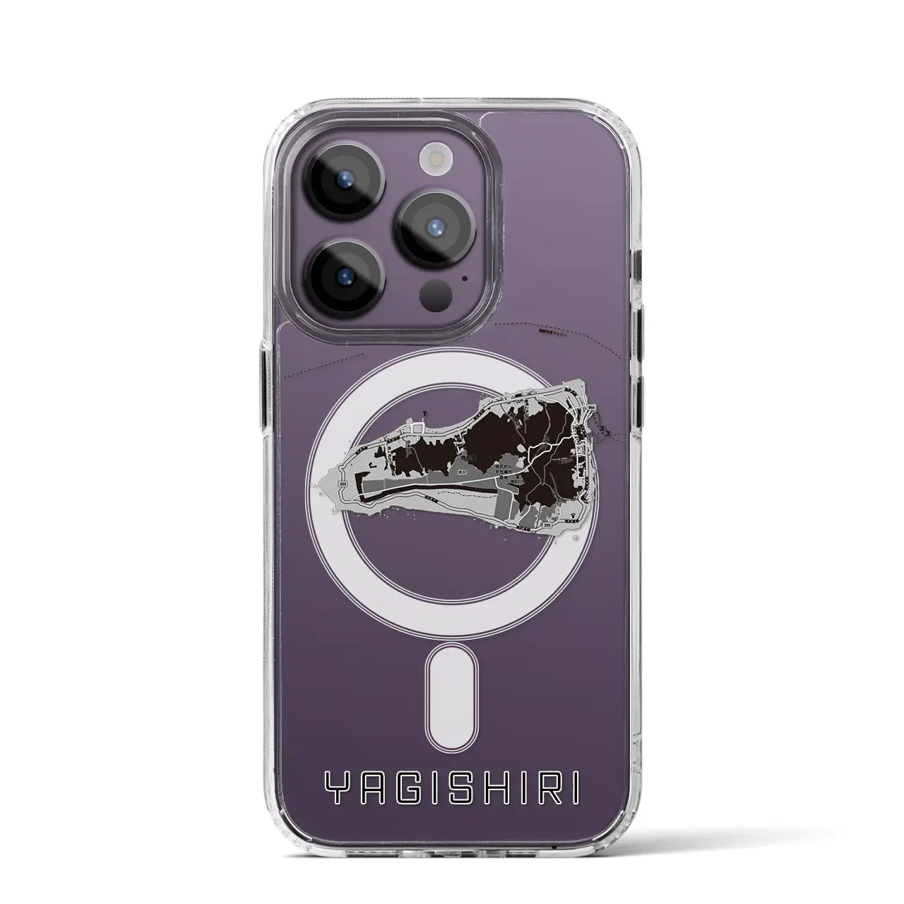 【焼尻(北海道)】地図柄iPhoneケース(MagSafeタイプ)