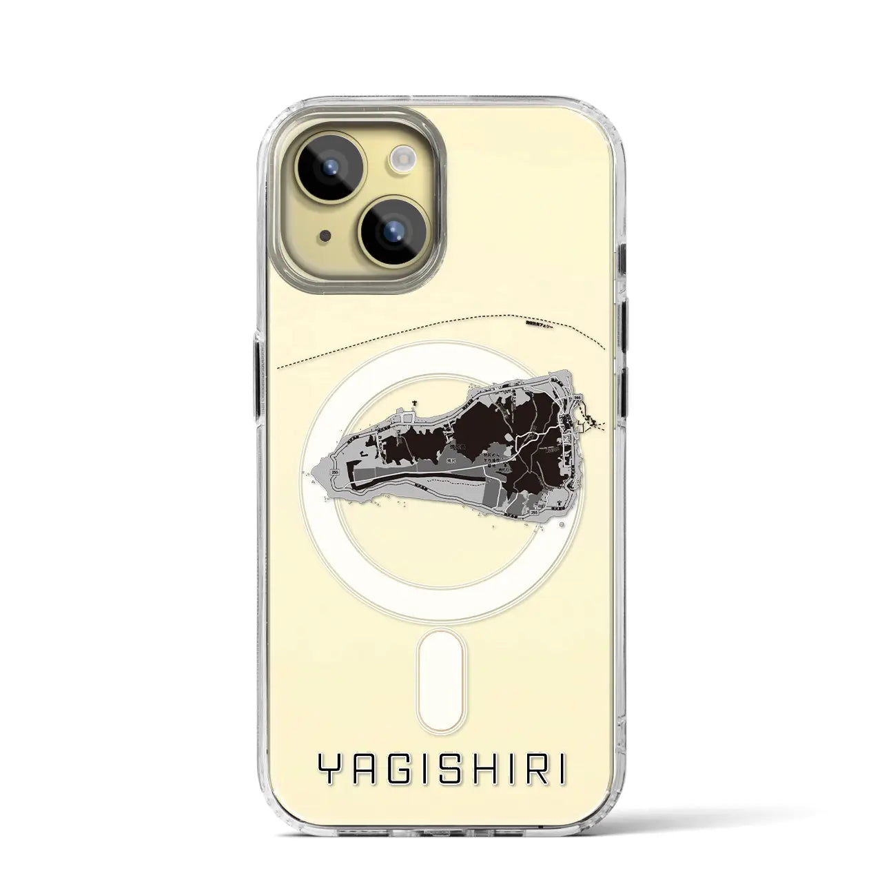 【焼尻(北海道)】地図柄iPhoneケース(MagSafeタイプ)