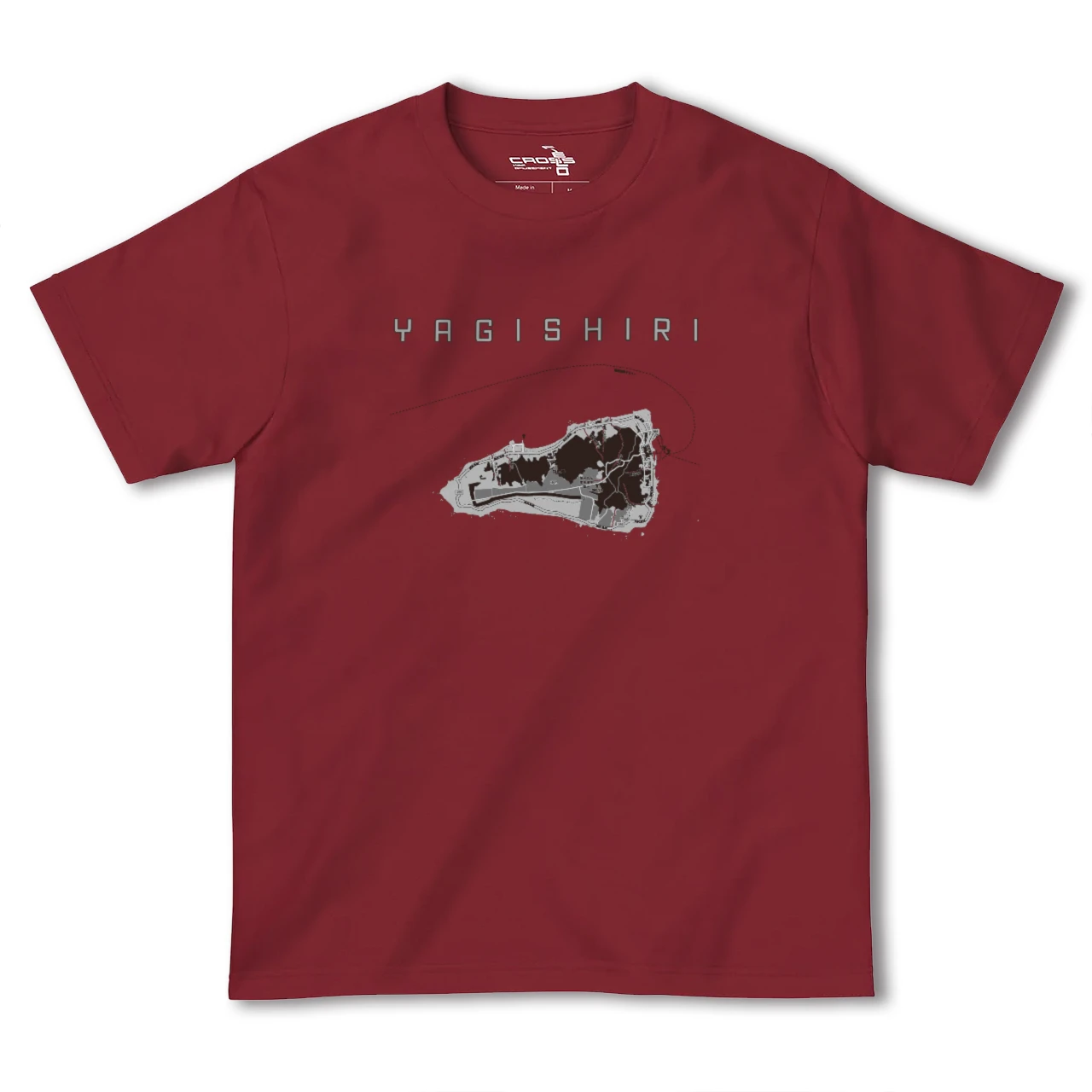 【焼尻(北海道)】地図柄ヘビーウェイトTシャツ