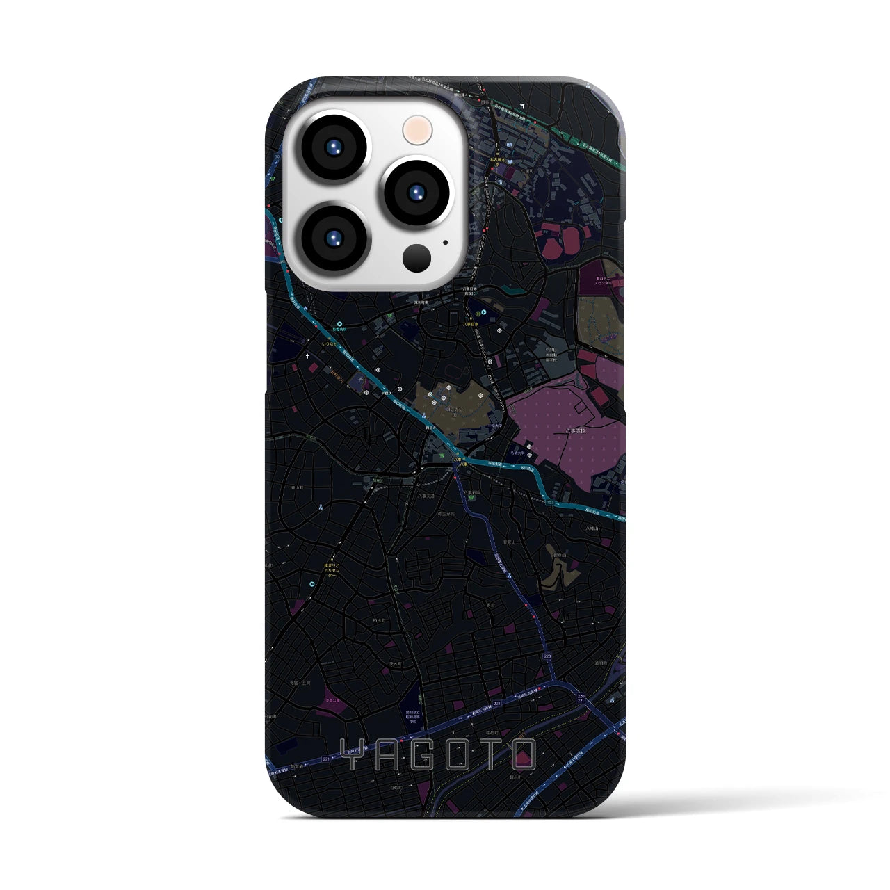 【八事(愛知県)】地図柄iPhoneケース(バックカバータイプ)