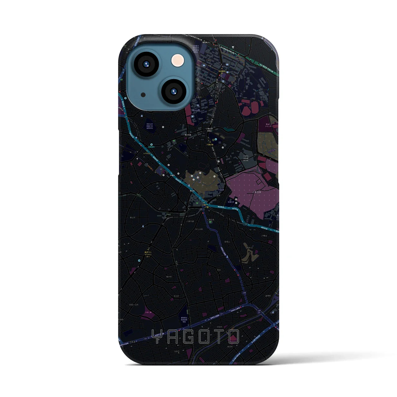 【八事(愛知県)】地図柄iPhoneケース(バックカバータイプ)