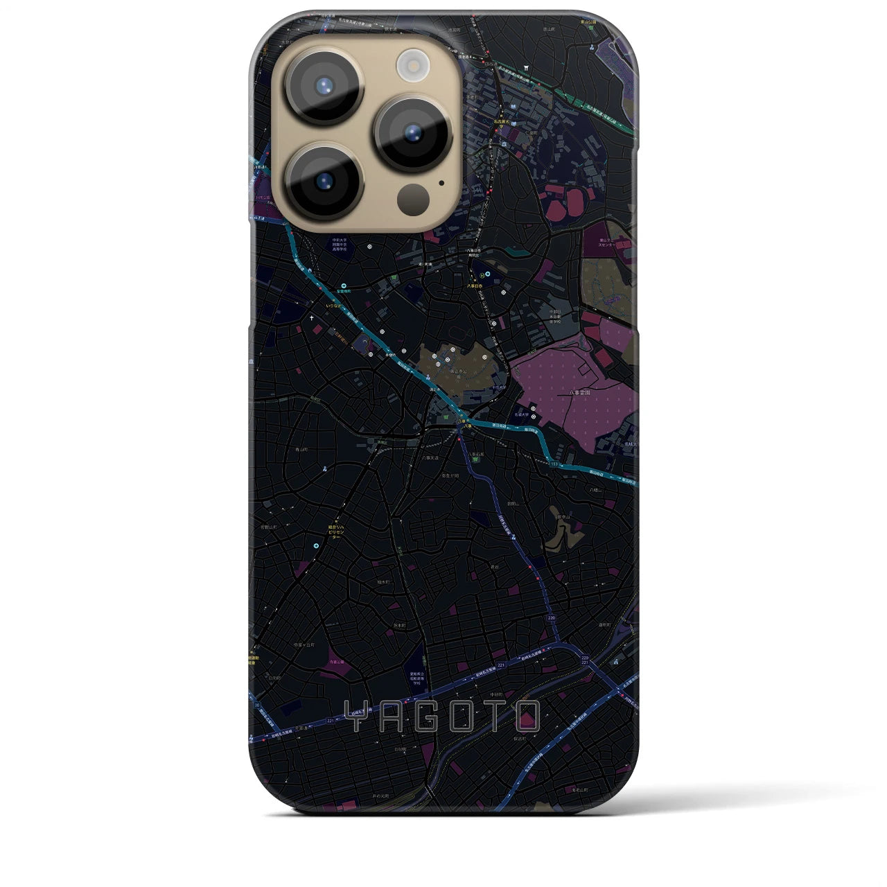 【八事(愛知県)】地図柄iPhoneケース(バックカバータイプ)