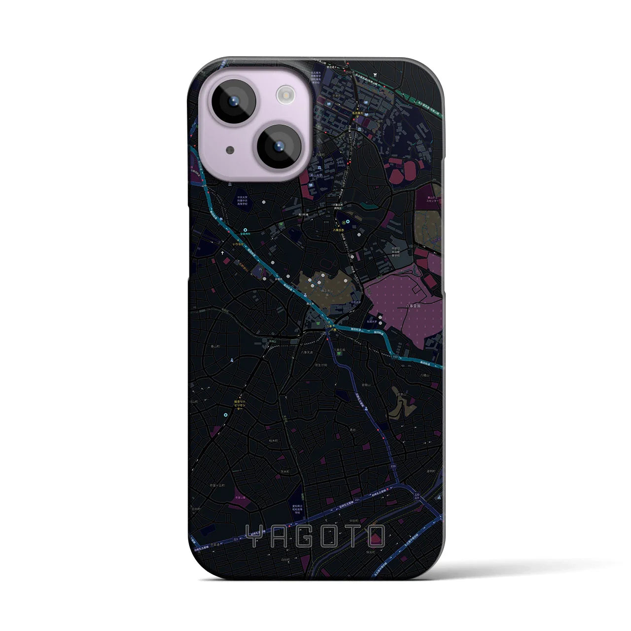 【八事(愛知県)】地図柄iPhoneケース(バックカバータイプ)
