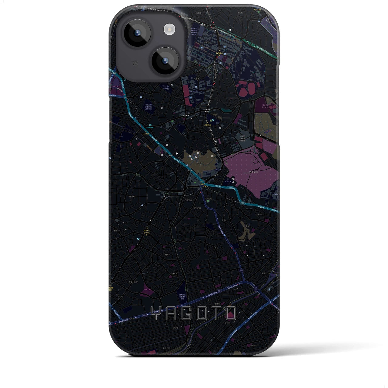 【八事(愛知県)】地図柄iPhoneケース(バックカバータイプ)