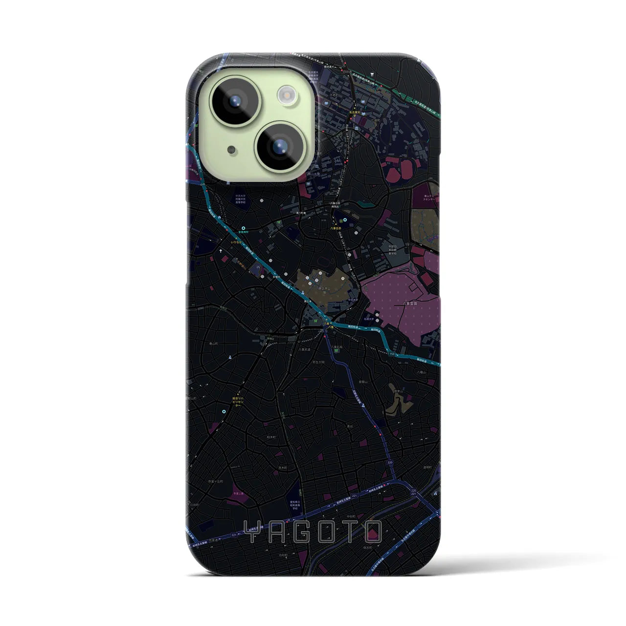【八事(愛知県)】地図柄iPhoneケース(バックカバータイプ)