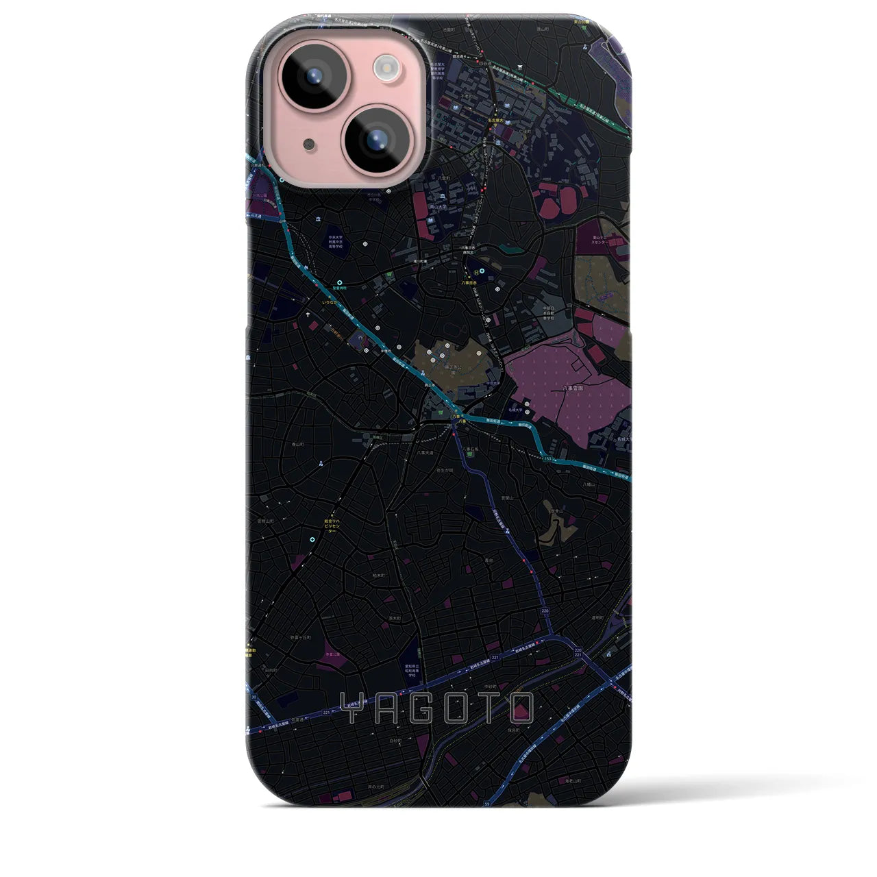 【八事(愛知県)】地図柄iPhoneケース(バックカバータイプ)