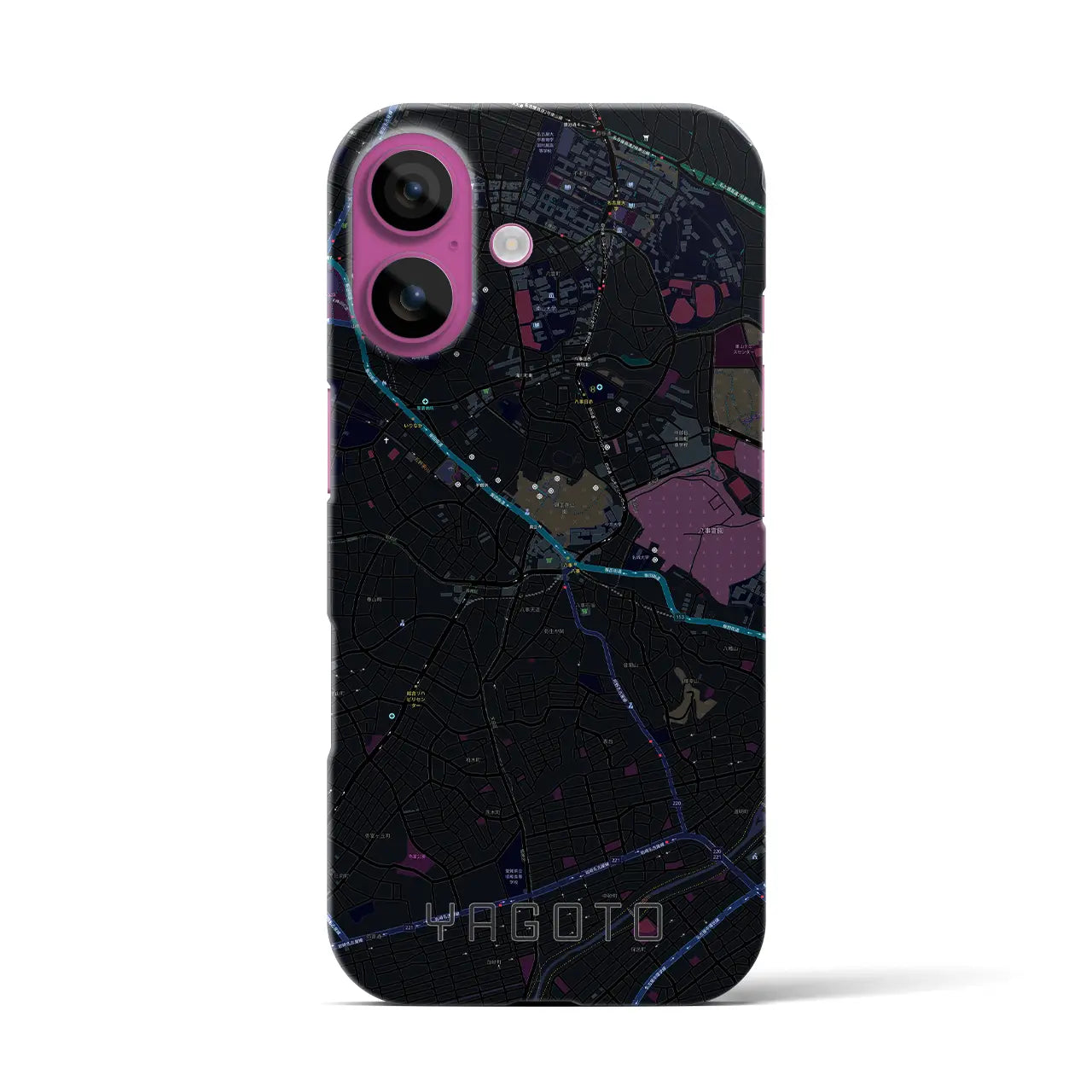 【八事(愛知県)】地図柄iPhoneケース(バックカバータイプ)