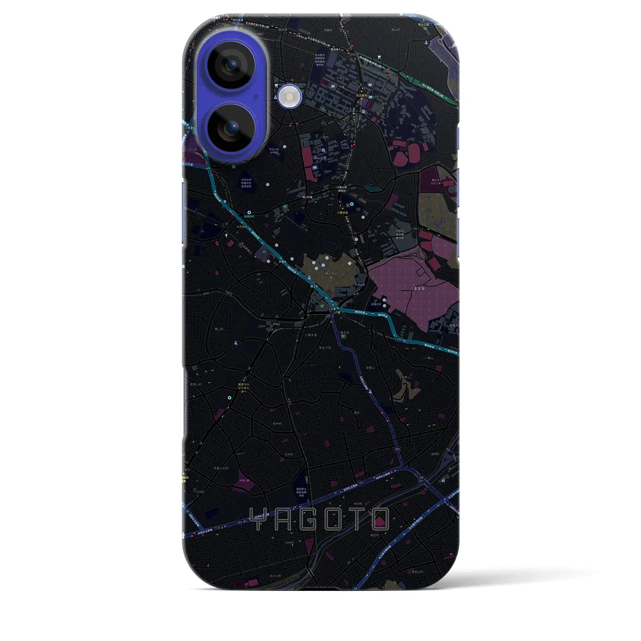【八事(愛知県)】地図柄iPhoneケース(バックカバータイプ)