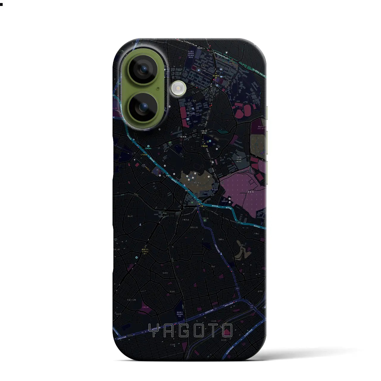 【八事(愛知県)】地図柄iPhoneケース(バックカバータイプ)