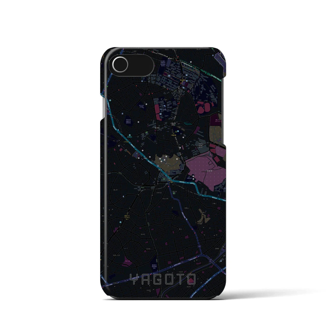 【八事(愛知県)】地図柄iPhoneケース(バックカバータイプ)