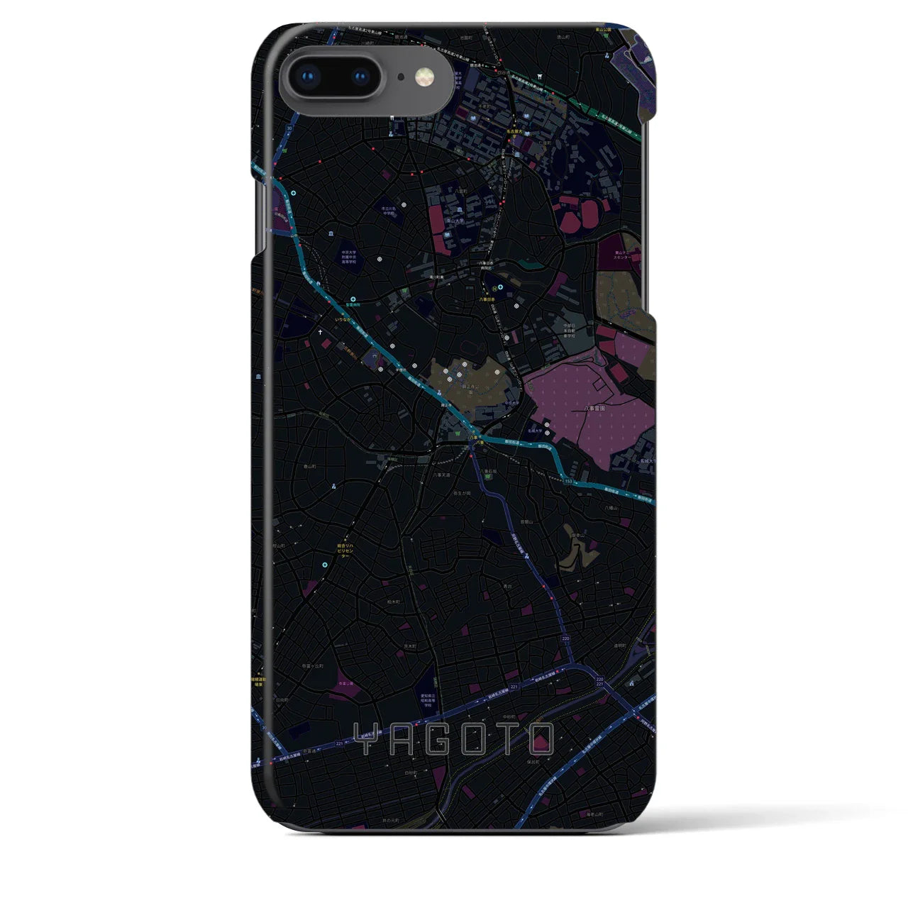 【八事(愛知県)】地図柄iPhoneケース(バックカバータイプ)