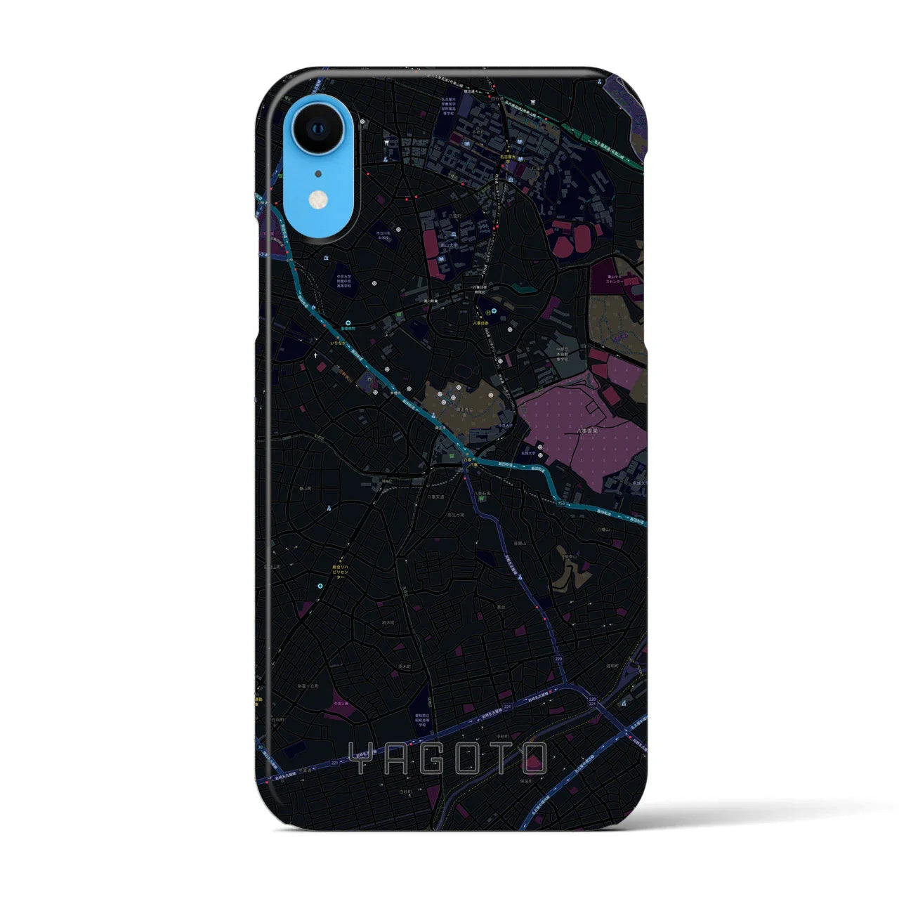 【八事(愛知県)】地図柄iPhoneケース(バックカバータイプ)