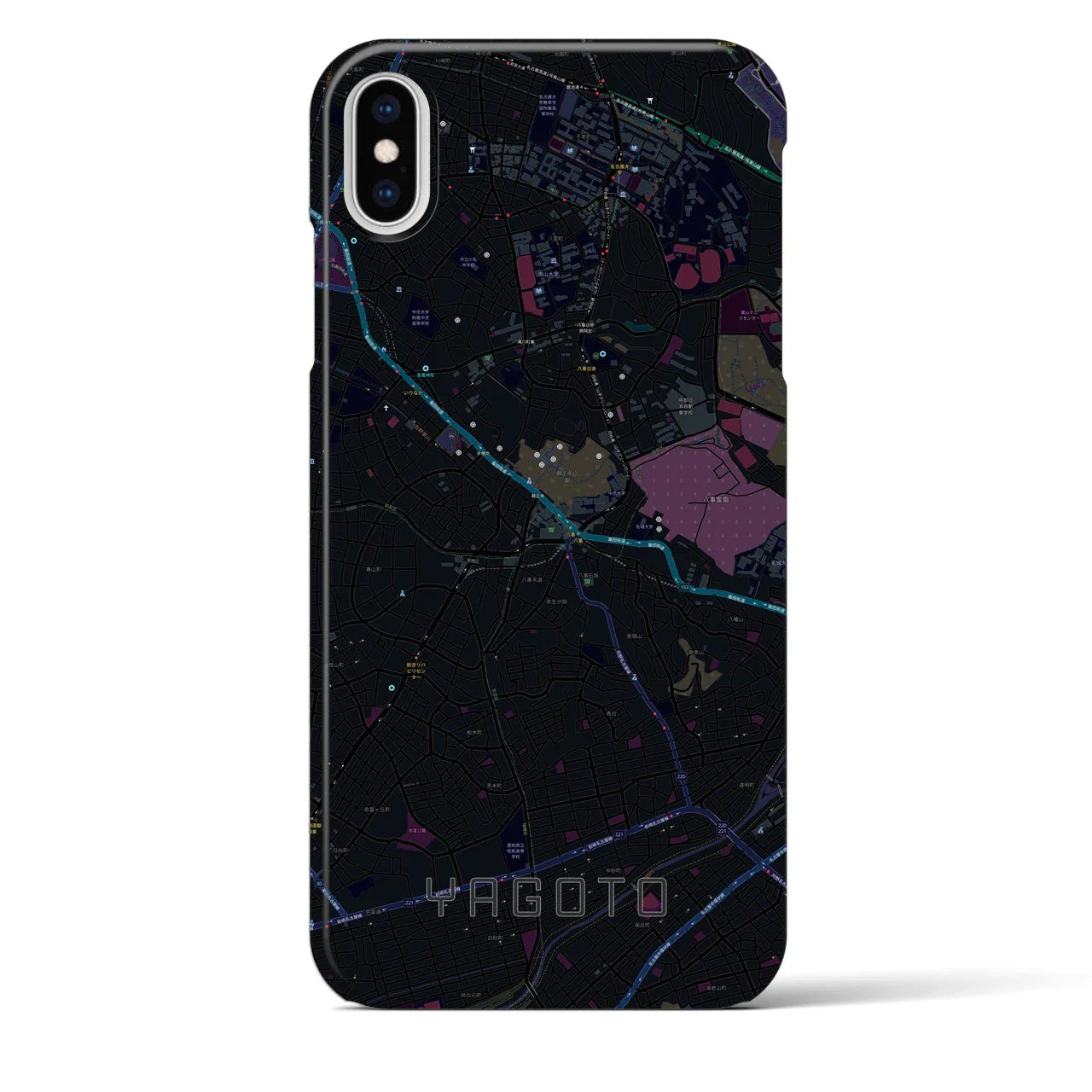 【八事(愛知県)】地図柄iPhoneケース(バックカバータイプ)