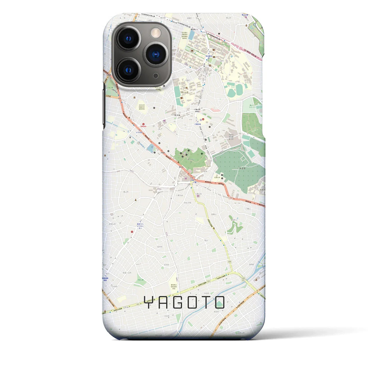 【八事(愛知県)】地図柄iPhoneケース(バックカバータイプ)