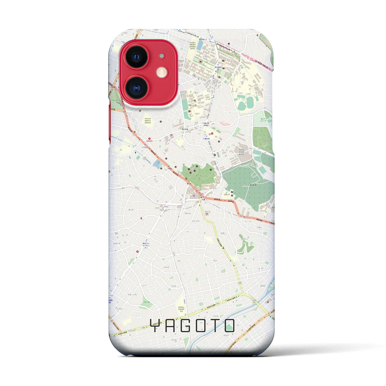 【八事(愛知県)】地図柄iPhoneケース(バックカバータイプ)