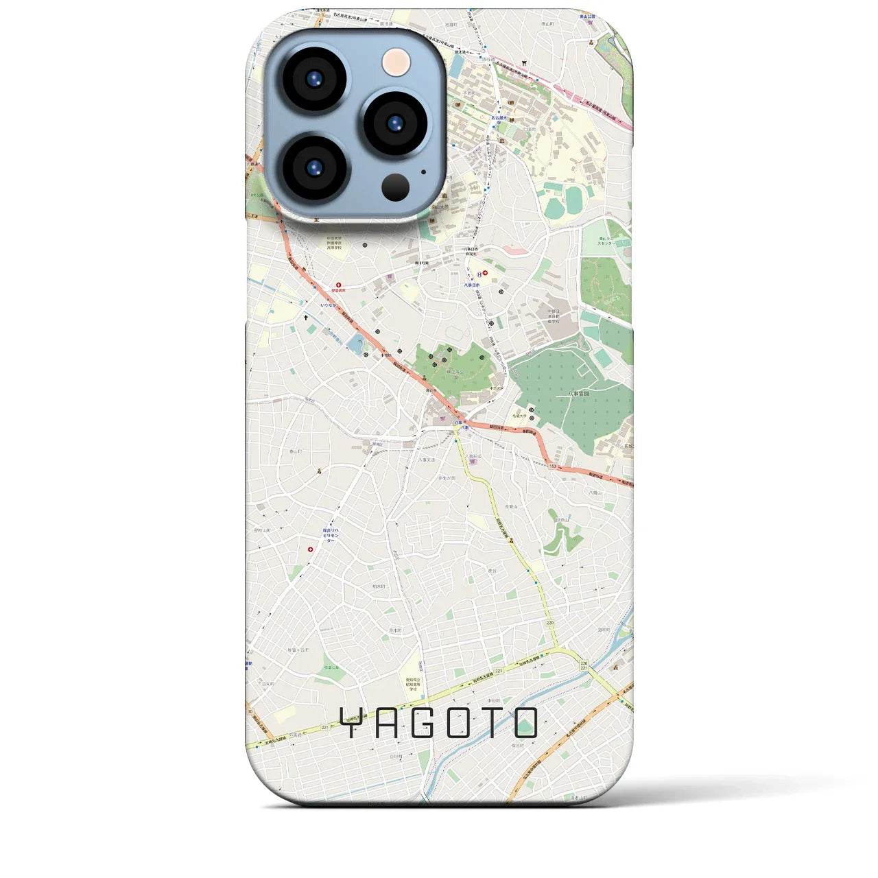 【八事(愛知県)】地図柄iPhoneケース(バックカバータイプ)