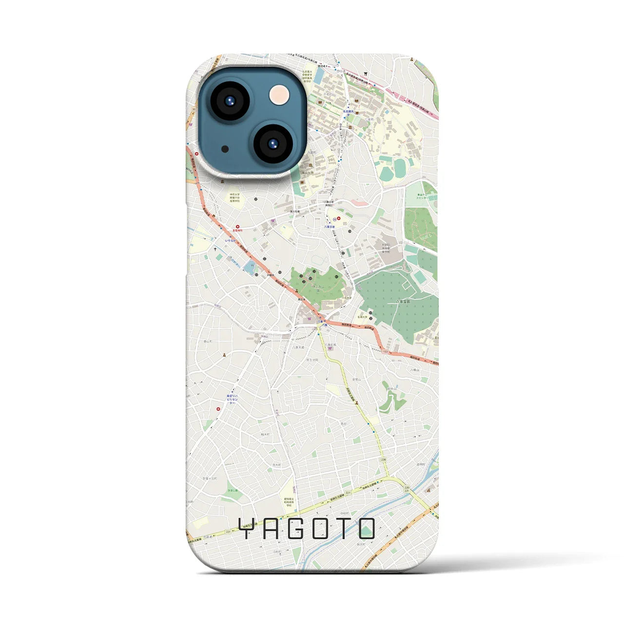 【八事(愛知県)】地図柄iPhoneケース(バックカバータイプ)