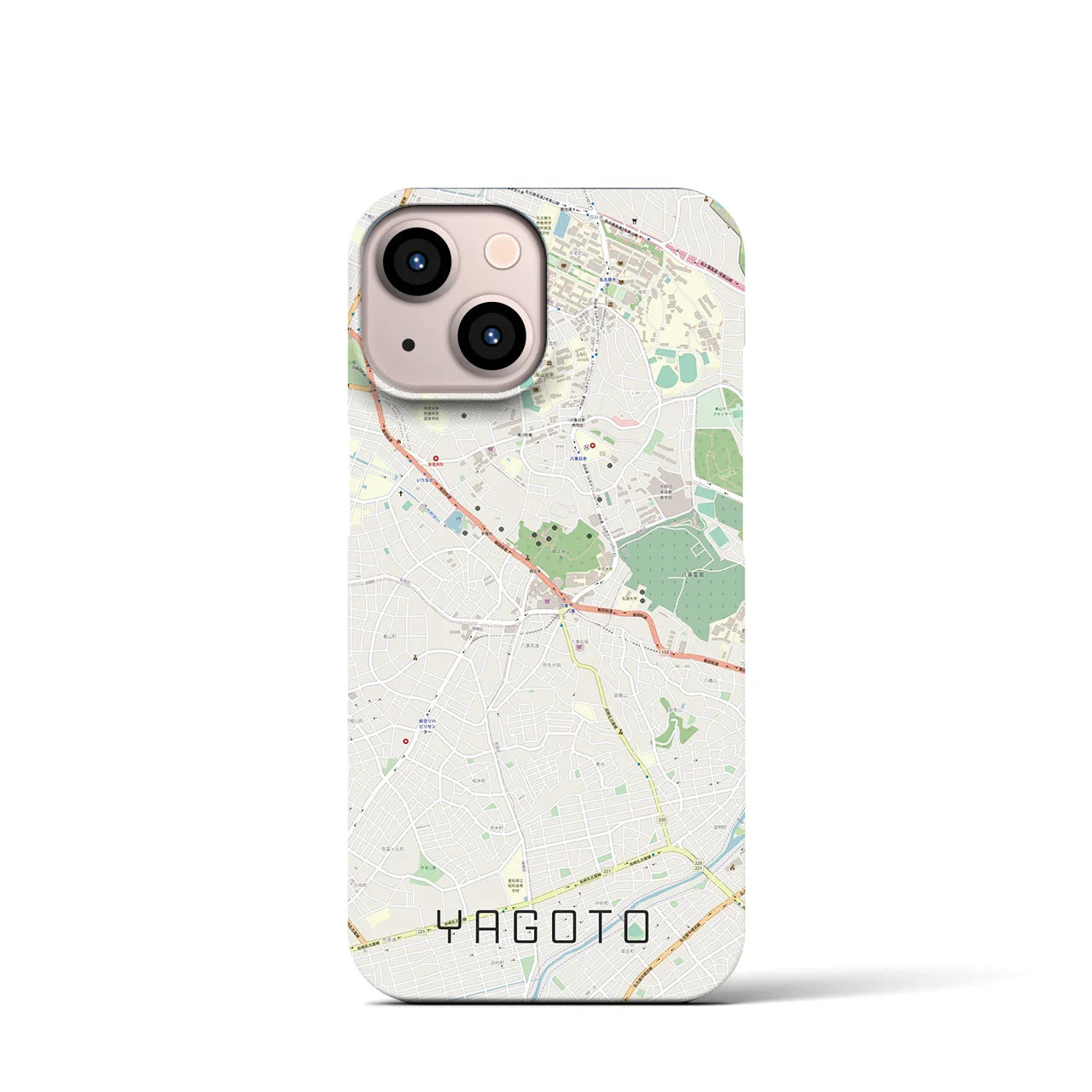 【八事(愛知県)】地図柄iPhoneケース(バックカバータイプ)