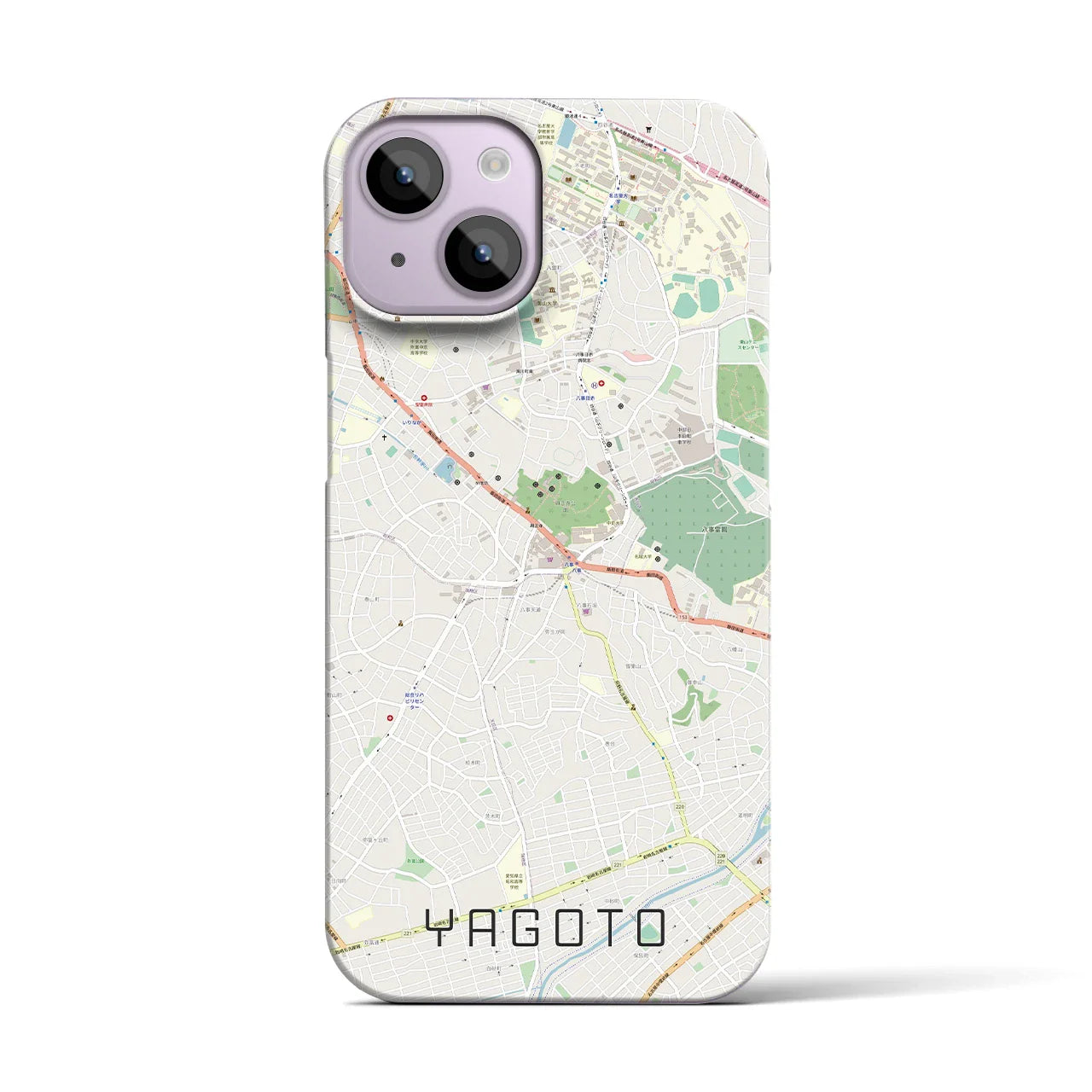 【八事(愛知県)】地図柄iPhoneケース(バックカバータイプ)