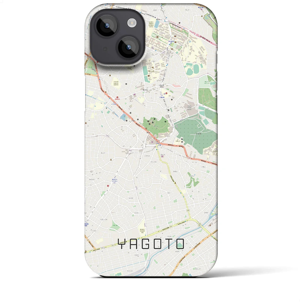 【八事(愛知県)】地図柄iPhoneケース(バックカバータイプ)