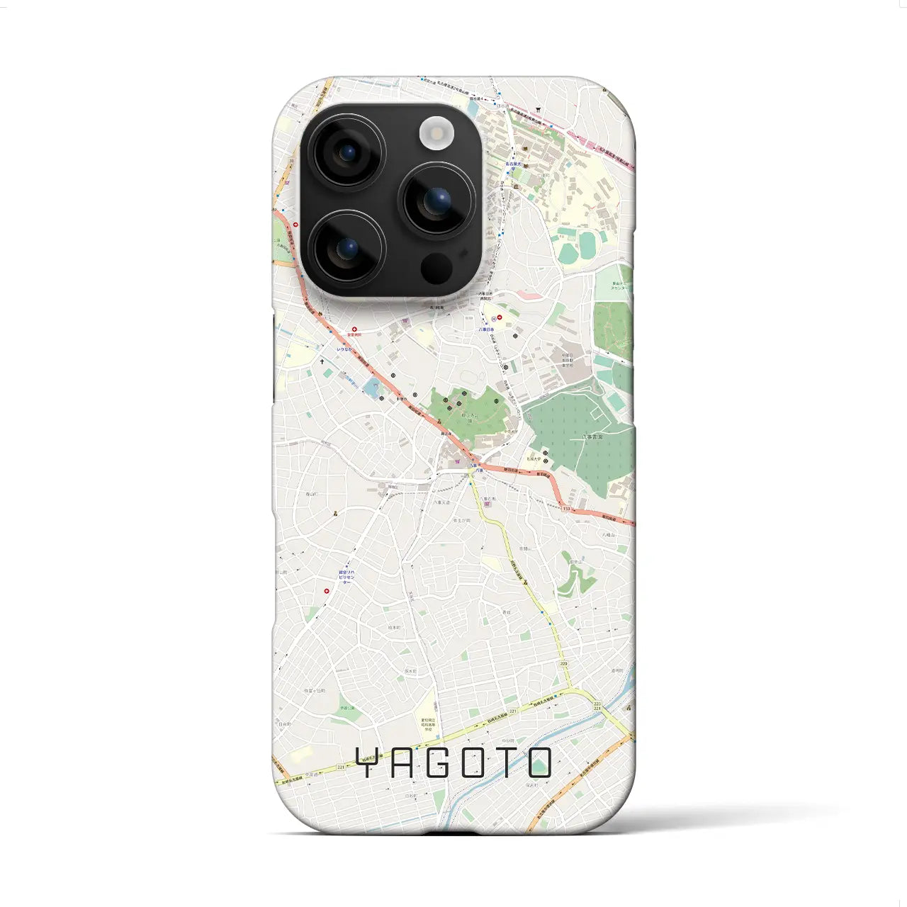 【八事(愛知県)】地図柄iPhoneケース(バックカバータイプ)
