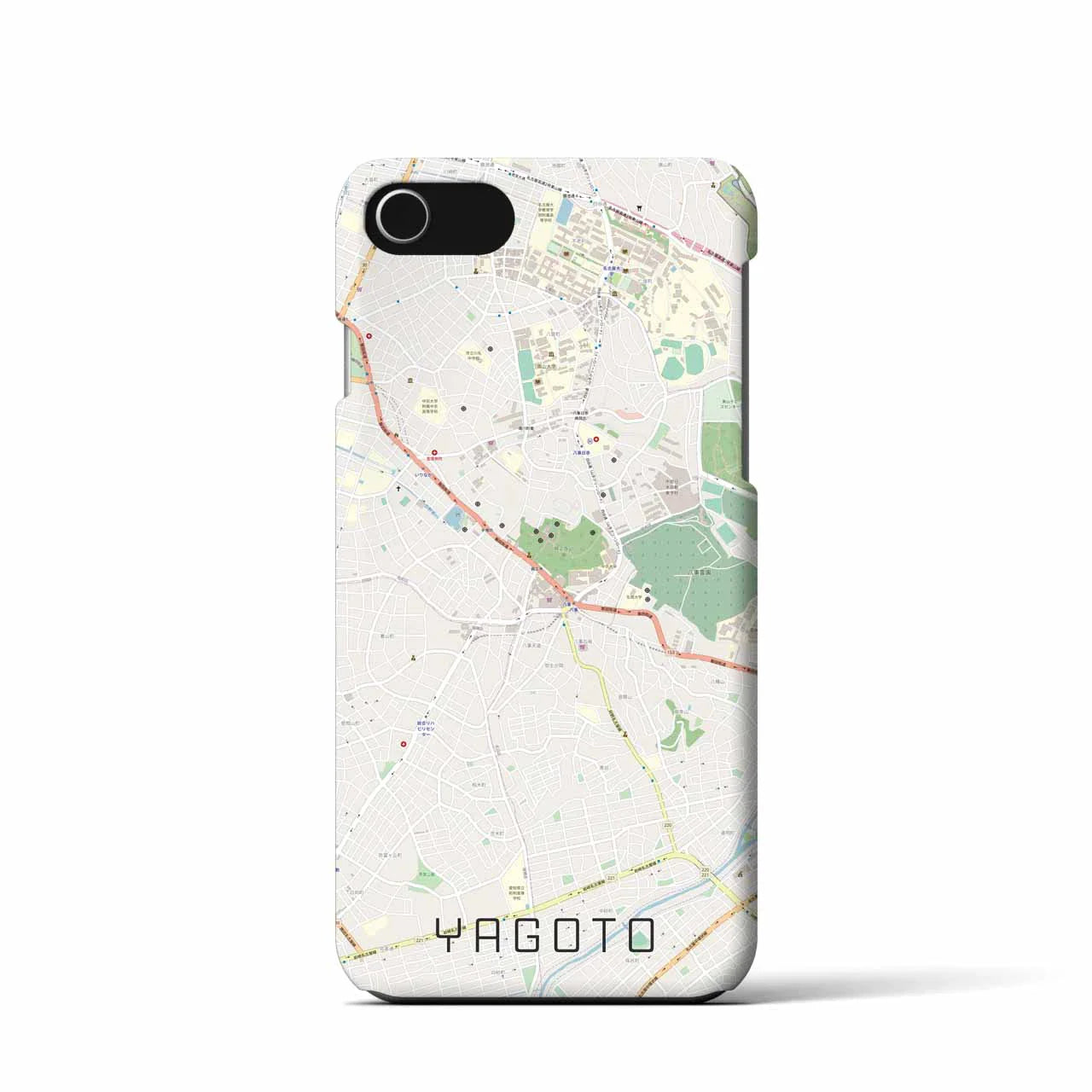 【八事(愛知県)】地図柄iPhoneケース(バックカバータイプ)
