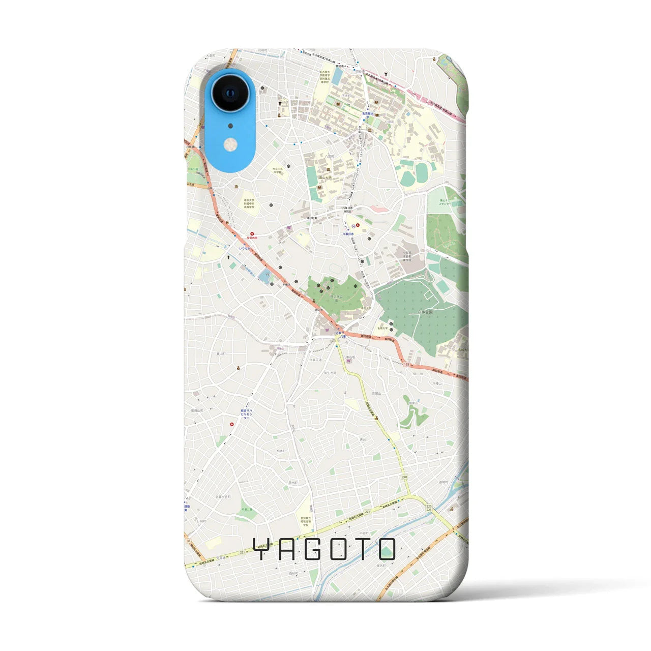 【八事(愛知県)】地図柄iPhoneケース(バックカバータイプ)
