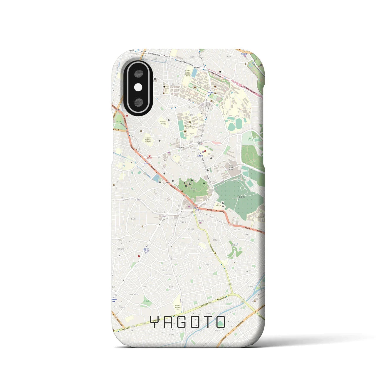 【八事(愛知県)】地図柄iPhoneケース(バックカバータイプ)