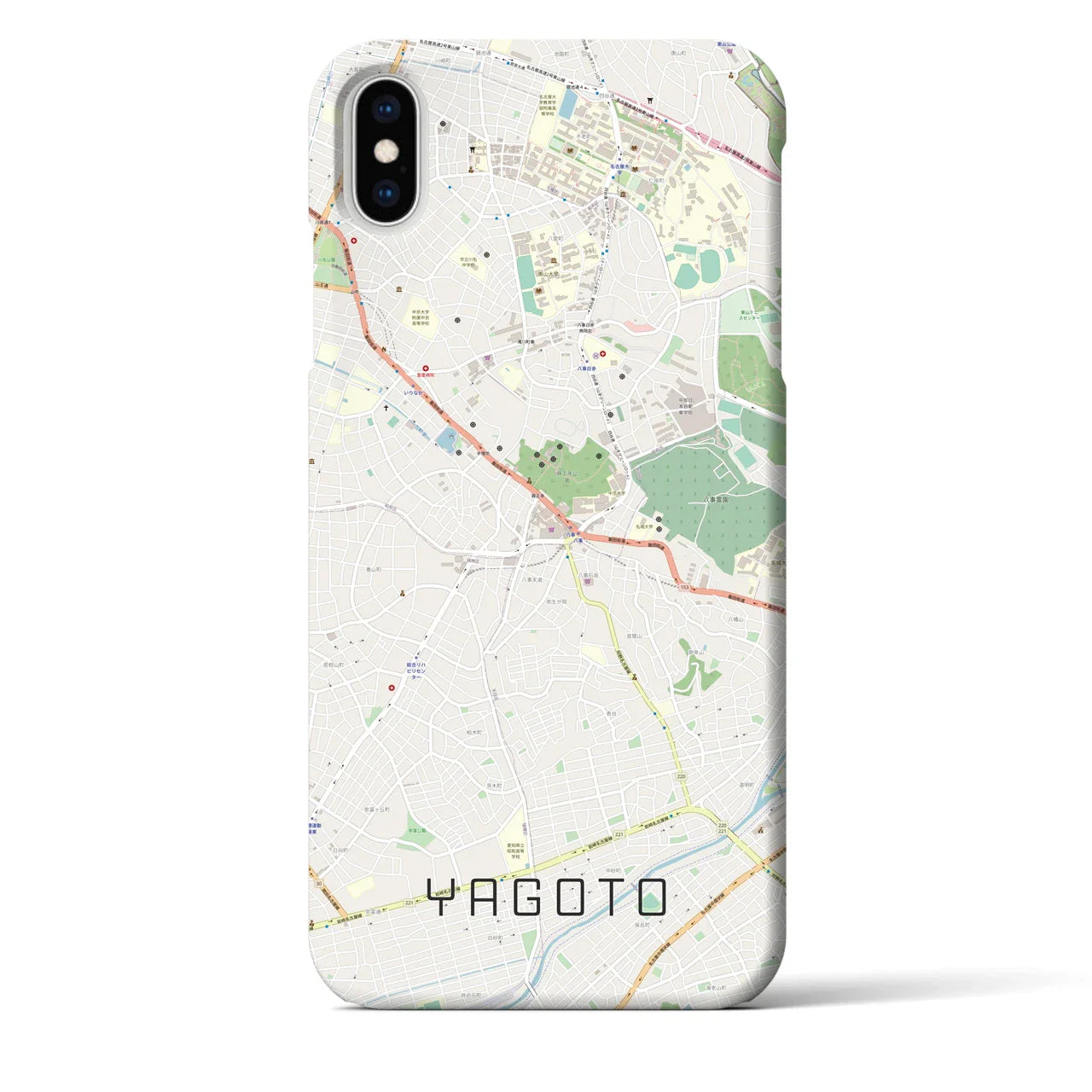 【八事(愛知県)】地図柄iPhoneケース(バックカバータイプ)