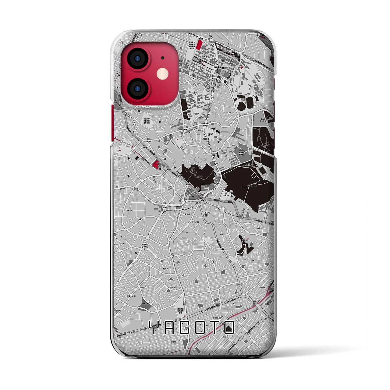 【八事(愛知県)】地図柄iPhoneケース(クリアタイプ)