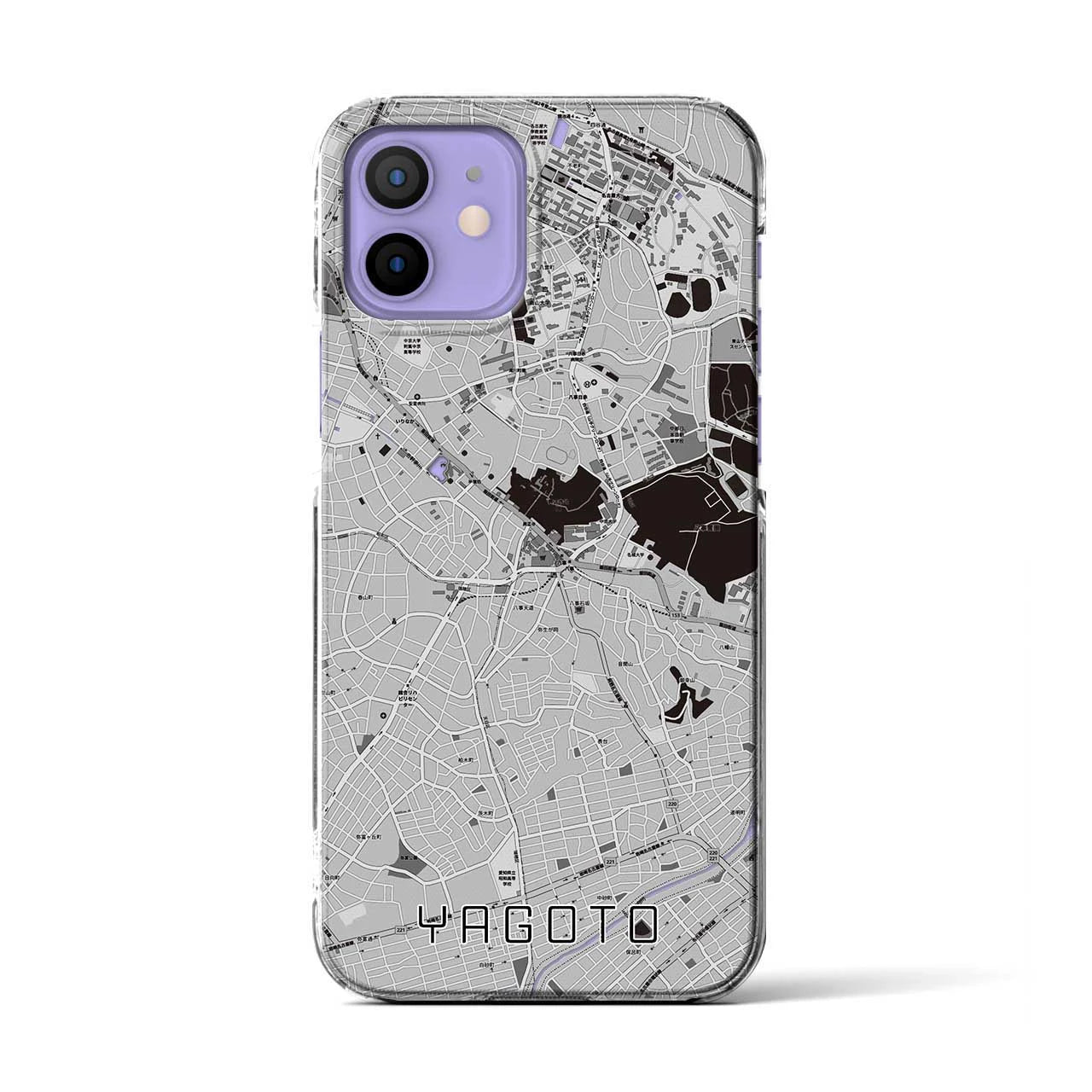 【八事(愛知県)】地図柄iPhoneケース(クリアタイプ)