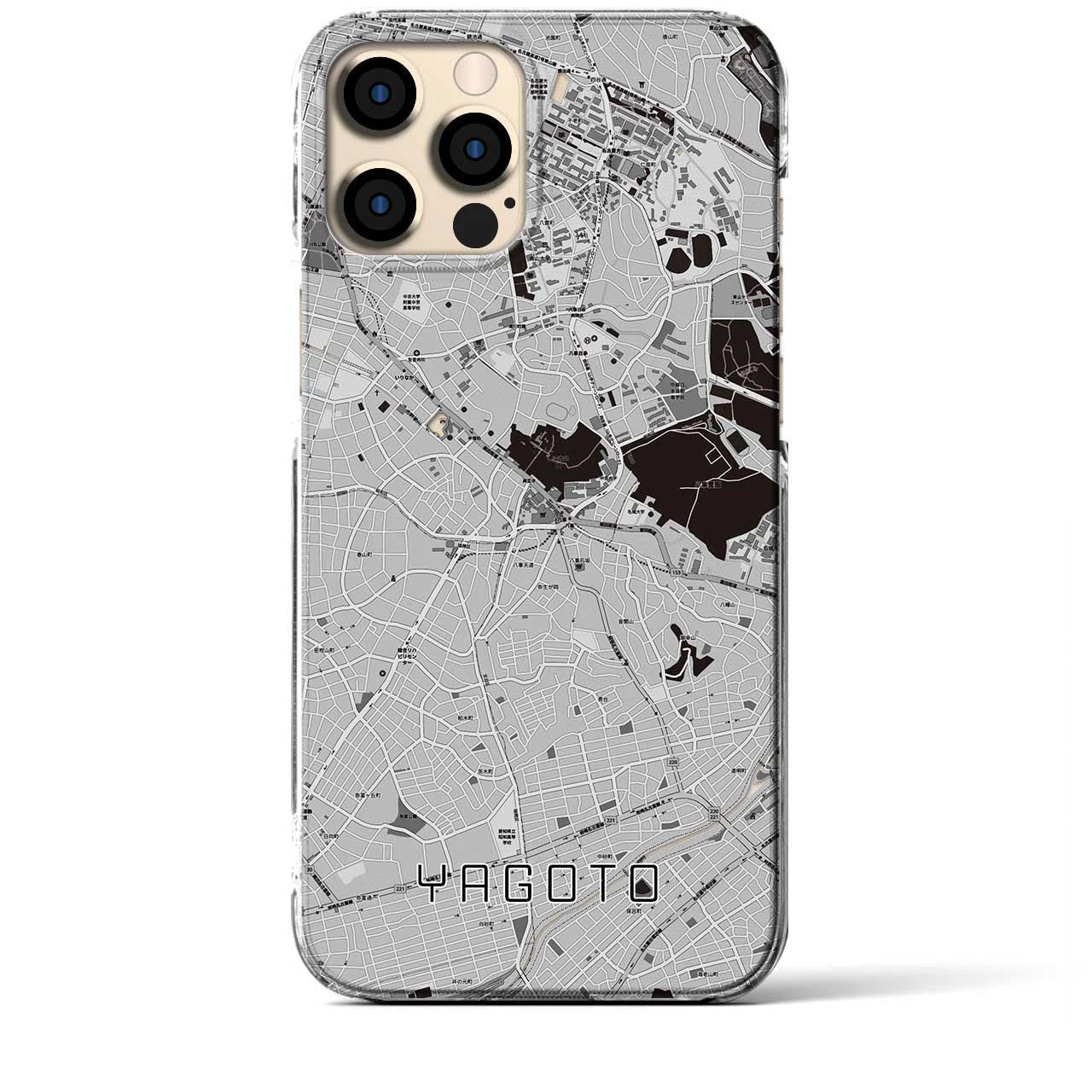 【八事(愛知県)】地図柄iPhoneケース(クリアタイプ)