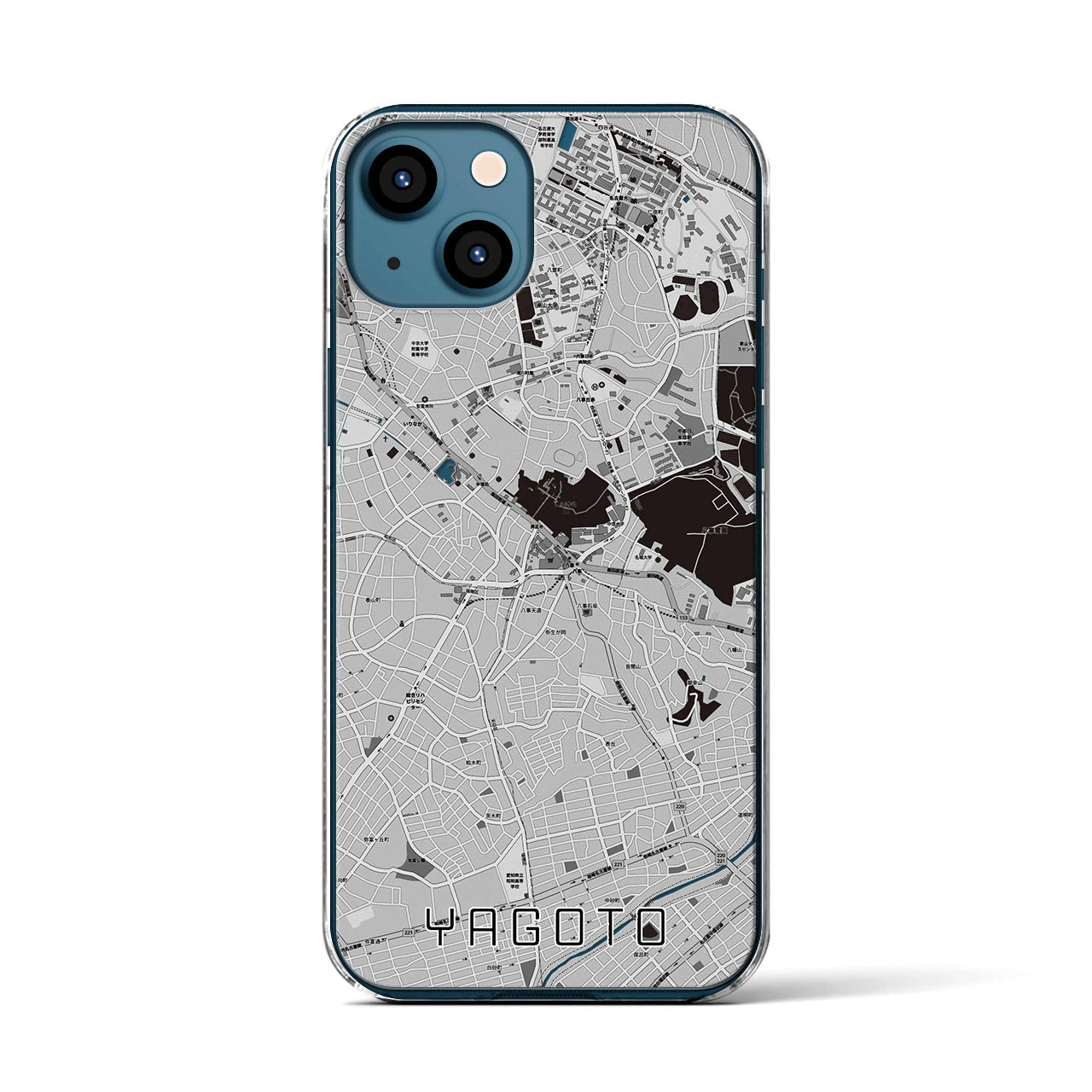 【八事(愛知県)】地図柄iPhoneケース(クリアタイプ)