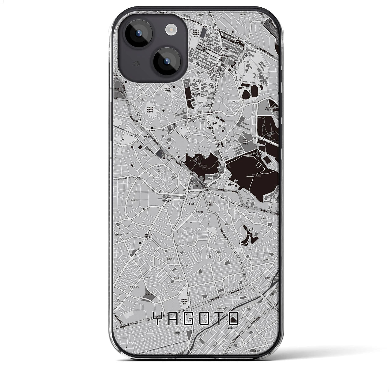 【八事(愛知県)】地図柄iPhoneケース(クリアタイプ)