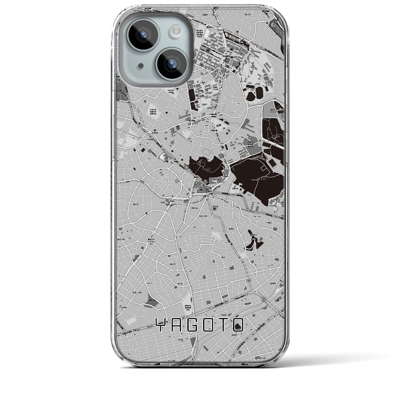 【八事(愛知県)】地図柄iPhoneケース(クリアタイプ)