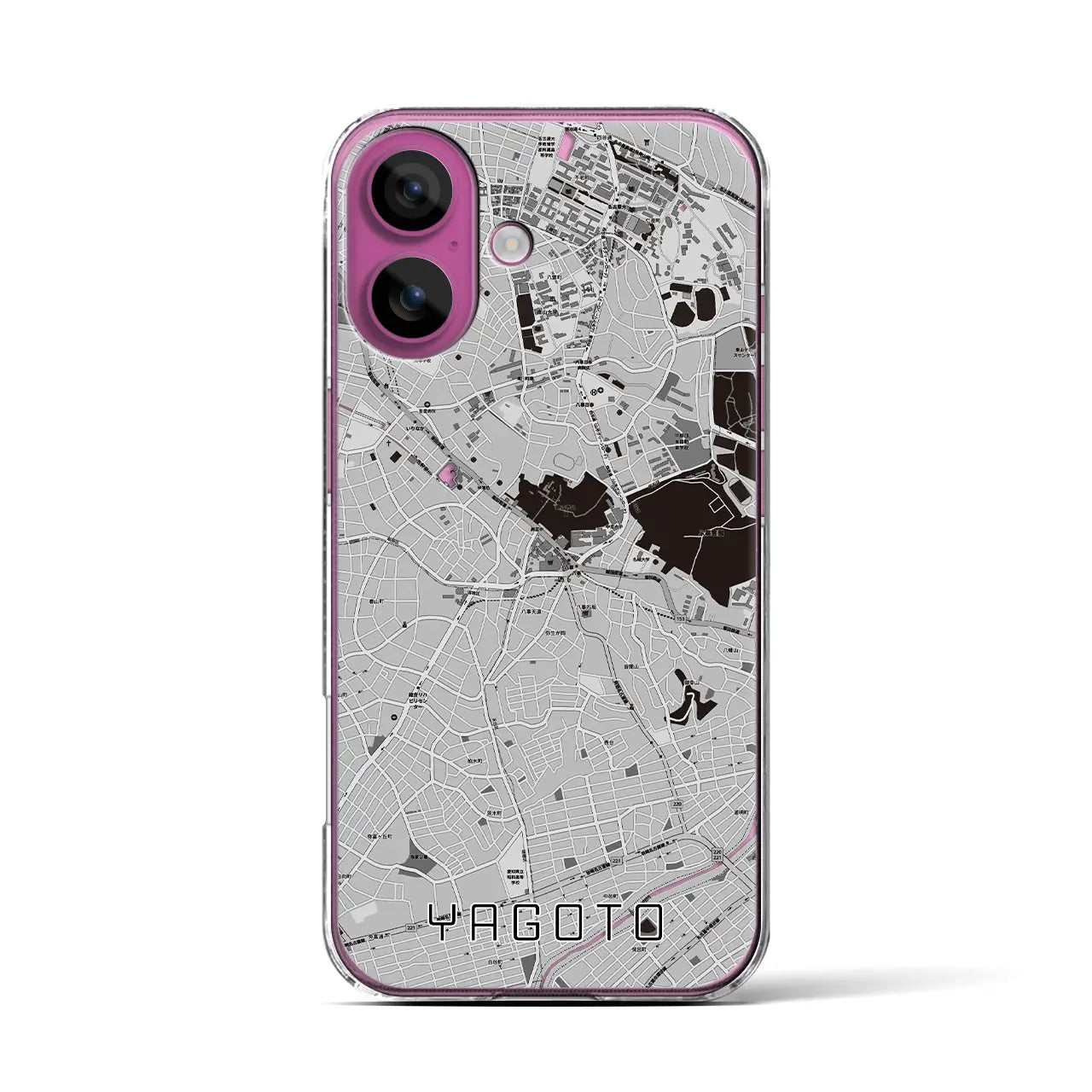 【八事(愛知県)】地図柄iPhoneケース(クリアタイプ)