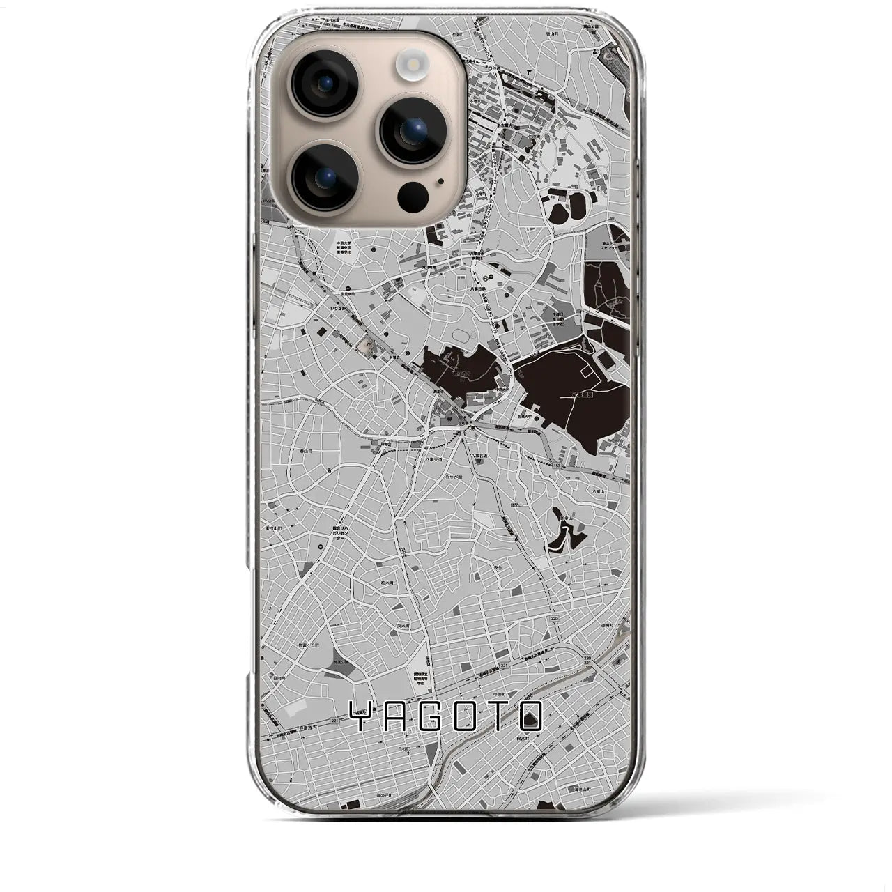 【八事(愛知県)】地図柄iPhoneケース(クリアタイプ)