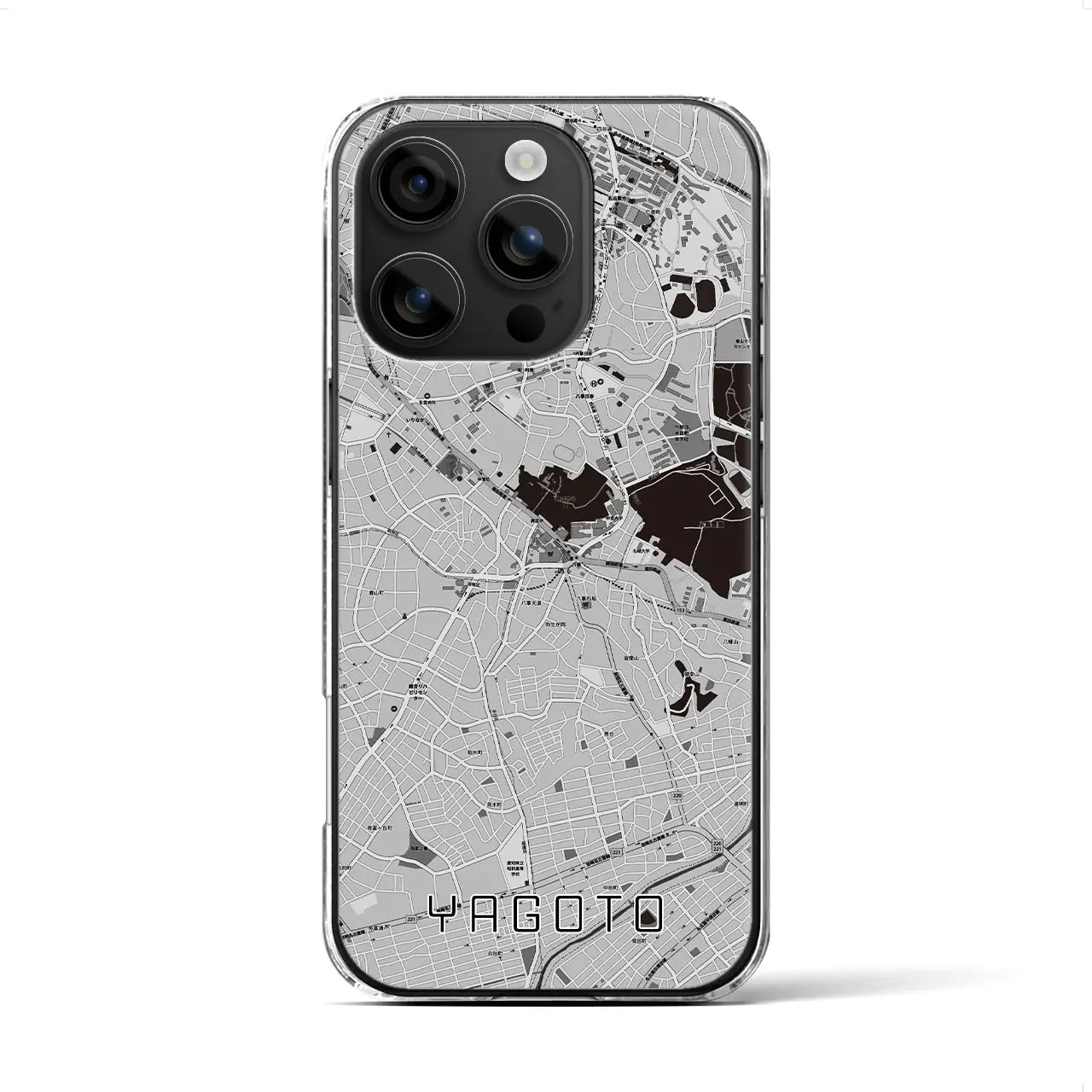 【八事(愛知県)】地図柄iPhoneケース(クリアタイプ)