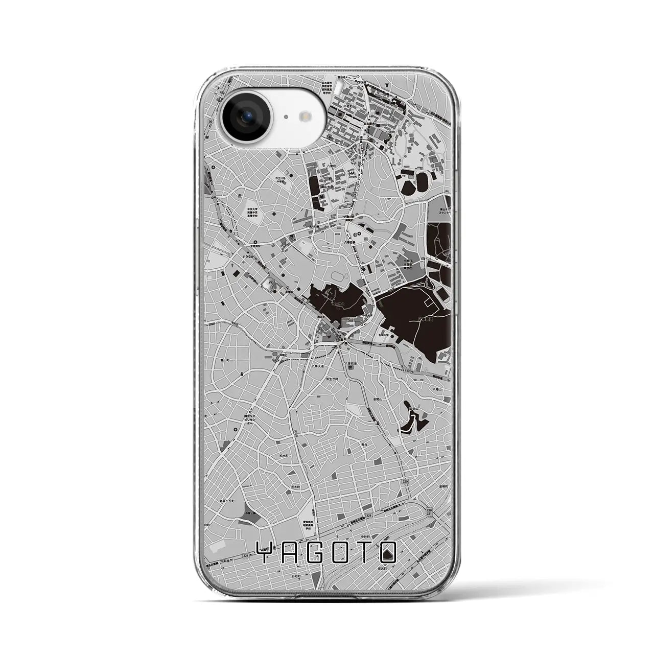 【八事(愛知県)】地図柄iPhoneケース(クリアタイプ)