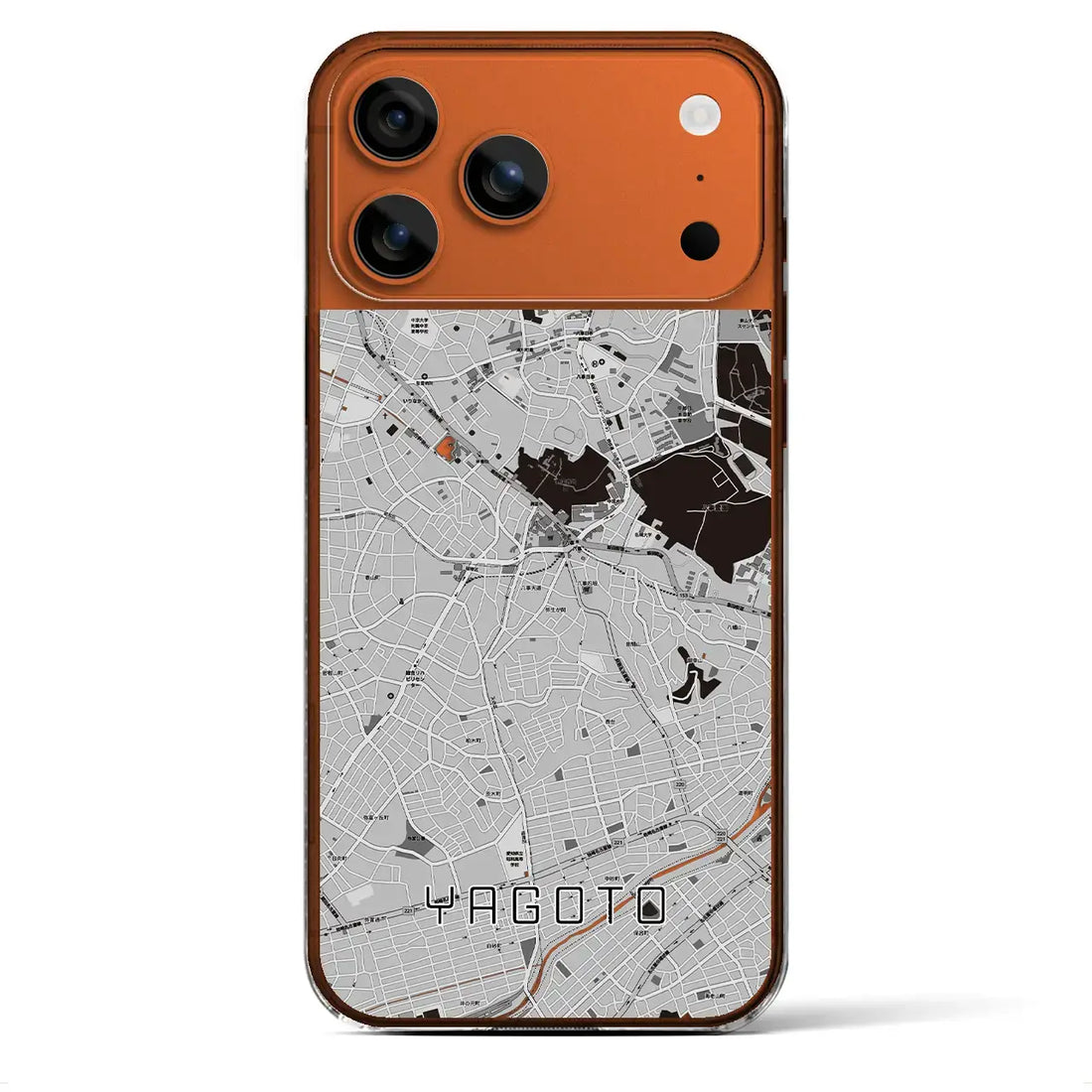 【八事(愛知県)】地図柄iPhoneケース(クリアタイプ)