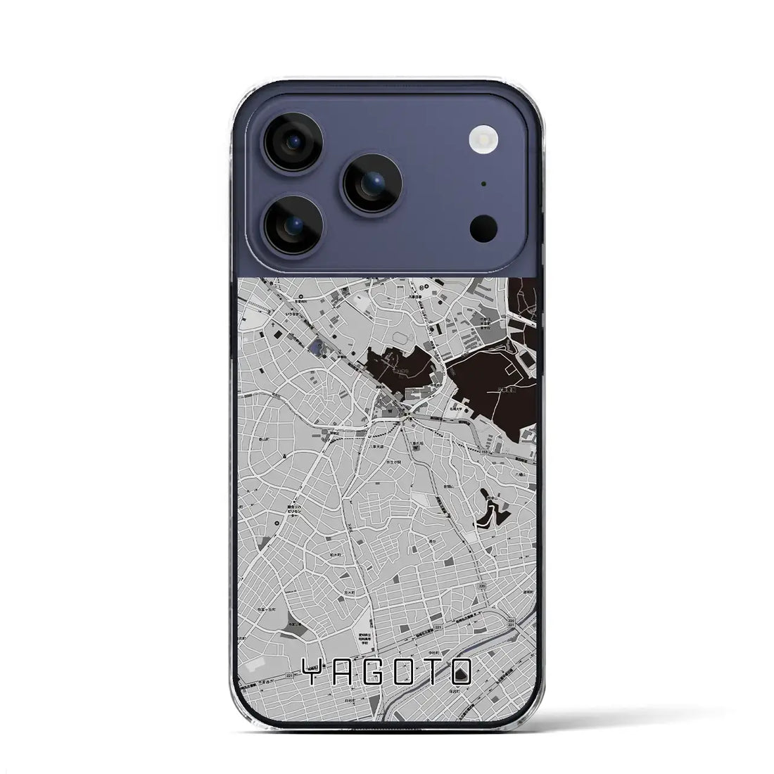 【八事(愛知県)】地図柄iPhoneケース(クリアタイプ)